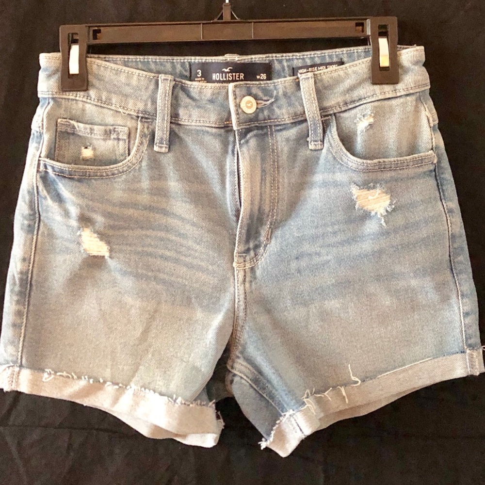 Hollister high rise midi shorts vintage stretch